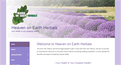 Desktop Screenshot of heavenonearthherbals.com